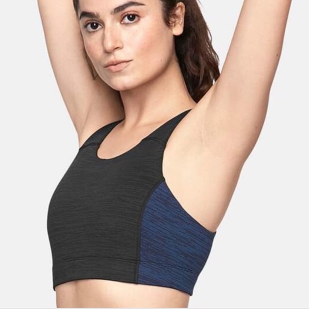 Outdoor Voices TechSweat Key Bra, Night/Baltic, XS